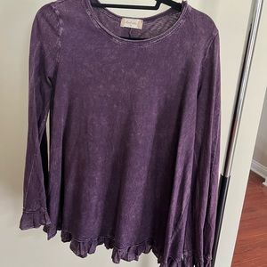 Long sleeve top with detailed sleeves